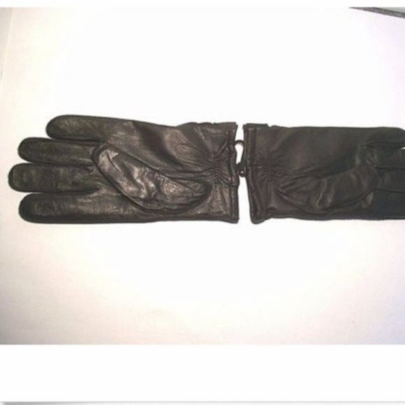 Mens Black LEATHER Gloves Cashmere Wool Lambskin XL Dockers Driving Gift New - Picture 5 of 8